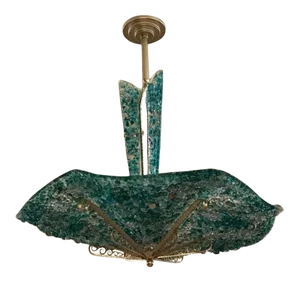 Mid 20th Century Contemporary Rock Crystal Glass Chandelier By Designer John Denis