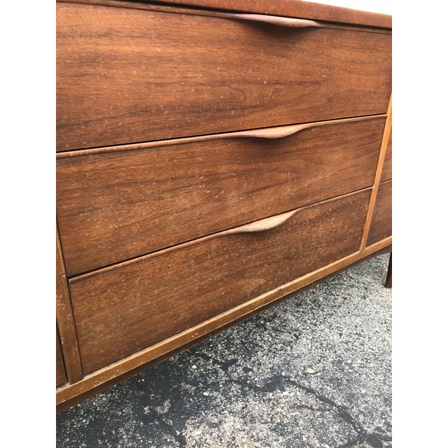 1966 Ward Furniture Mfg. Walnut Dresser & End Tables Set of 3 Chairish