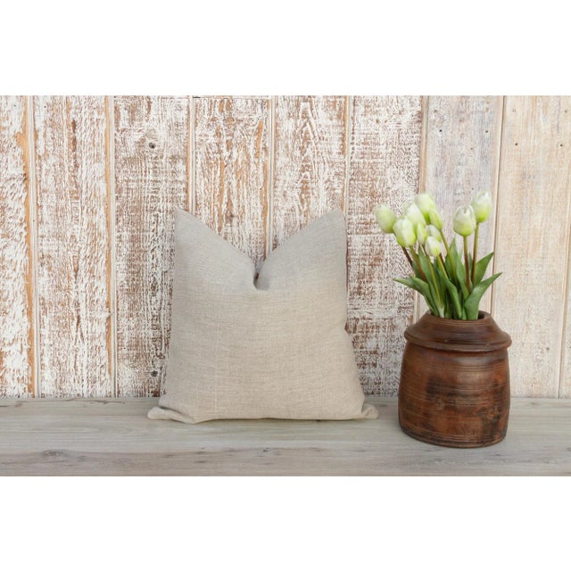 Brown Savi Antique Indian Folk Pillow For Sale - Image 8 of 10