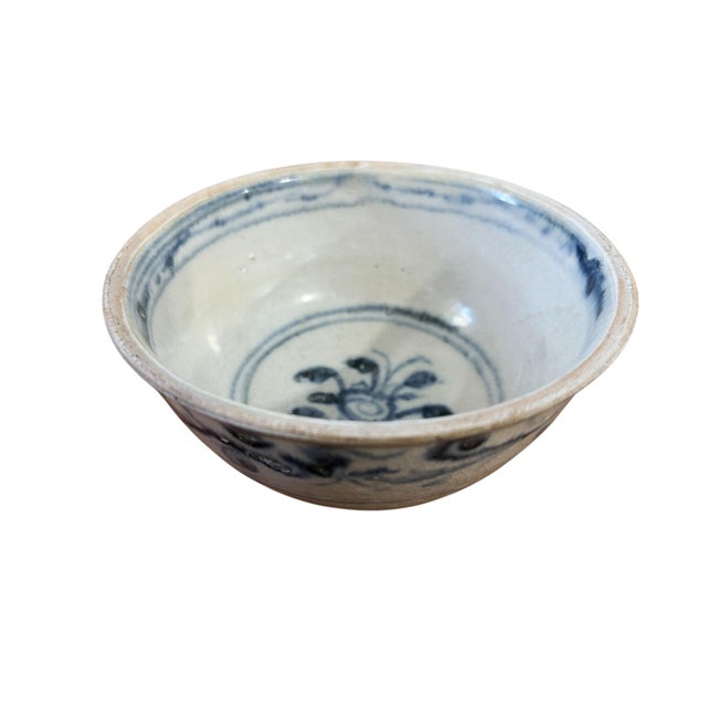 Hoi an Hoard Shipwreck Antique Bowl Late 15th-Early 16th Century 5.5" D For Sale - Image 9 of 11