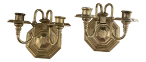 Caldwell Silver Plated Sconces - a Pair
