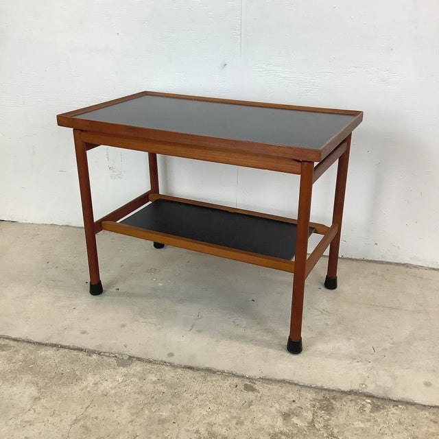 Scandinavian Modern Teak End Table or Serving Table For Sale - Image 13 of 13