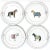 Contemporary The Mane Lion Hand Painted Salad Plates - the Devon Collection- Set of 4 For Sale In Philadelphia - Image 6 of 6
