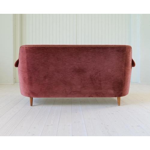 Midcentury Modern Velvet Samsas Sofa by Carl Malmsten for O.H. Sjögren, 1960s For Sale - Image 13 of 17
