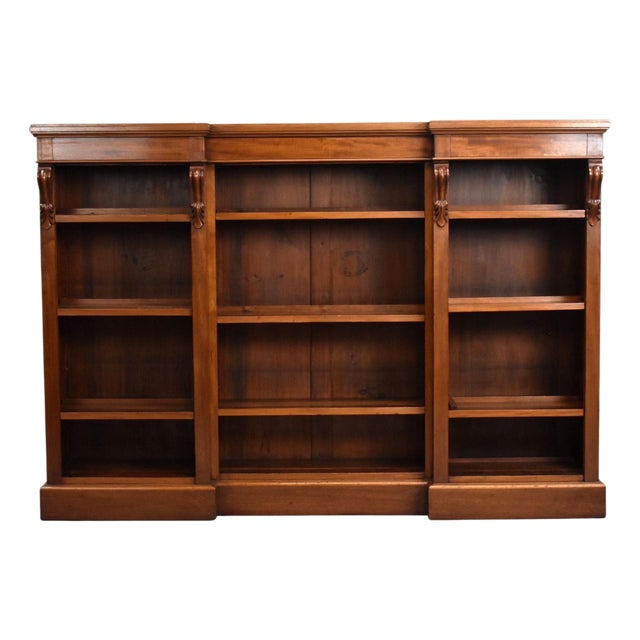 Victorian Open Bookcase in Mahogany, 1860 For Sale