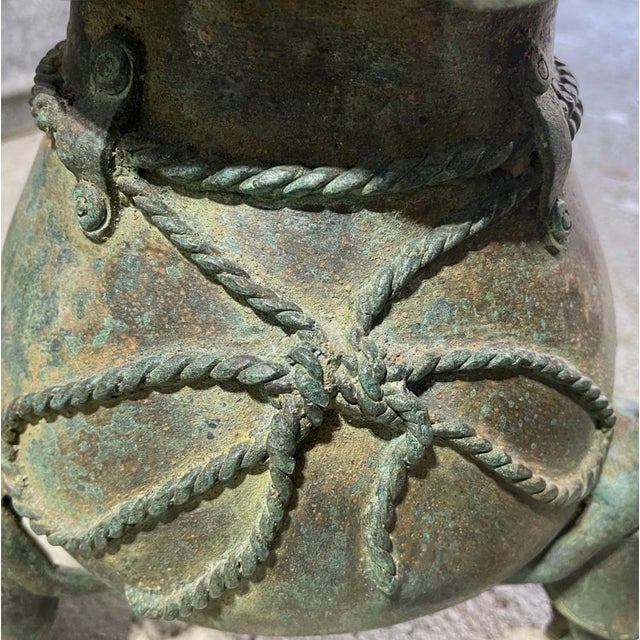 Antique Bronze Censer Incense Burner Lucky Money Frog Karako Chinese Asian For Sale - Image 12 of 13