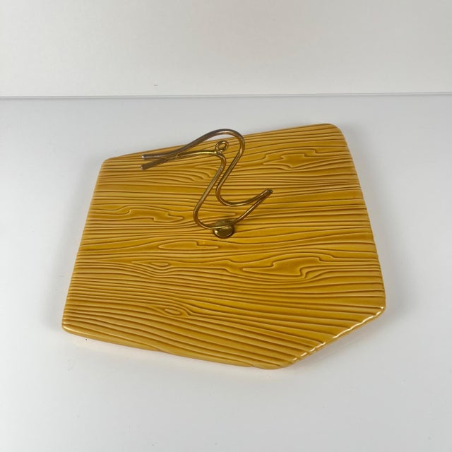 Vintage Cheese Board with Duck Handle from Vallauris, 1950s For Sale - Image 4 of 10