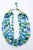 Modern Vintage Elsa Schiaparelli Turquoise & Green Glass Strand Necklace With Clip on Earrings - 3 Pieces For Sale - Image 3 of 10