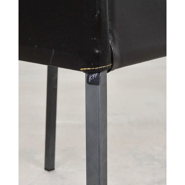 Set of Twelve Karl Friedrich Forster Texas Leather Dining Armchairs For Sale - Image 13 of 18