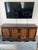 1990s Chinoiserie Wood Credenza With Brass Hardware and Burl Doors For Sale - Image 13 of 13