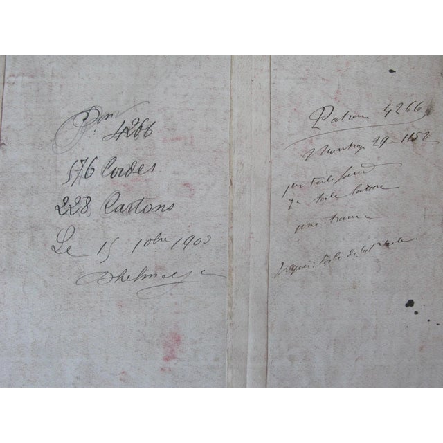 Antique Textile Design on Paper For Sale - Image 6 of 6