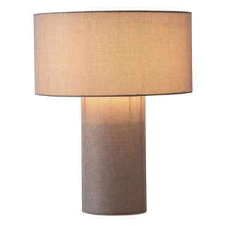 Moonlight Table Lamp - Cashmere Gray Linen Shade, Dimmer Switch For Sale