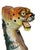 1960s Vintage Ceramic Leopard Cheetah Statue Figurine on Green & Brown Base 12" X 3" X 6" Made in Japan For Sale - Image 5 of 17