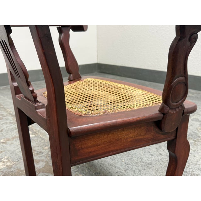 Anglo-Indian Lyre-Back Arm Chairs, Pair For Sale - Image 10 of 12