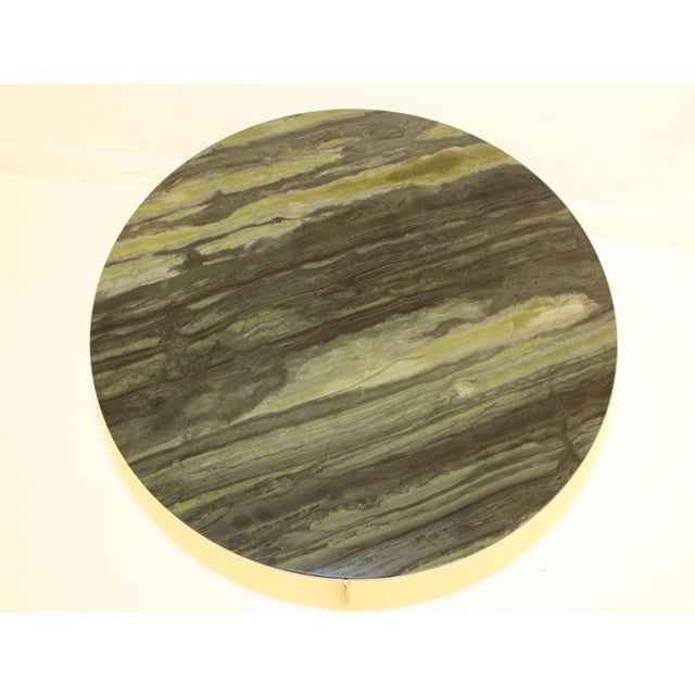 Modernist Italian Brass and Marble Side Table For Sale In New York - Image 6 of 10