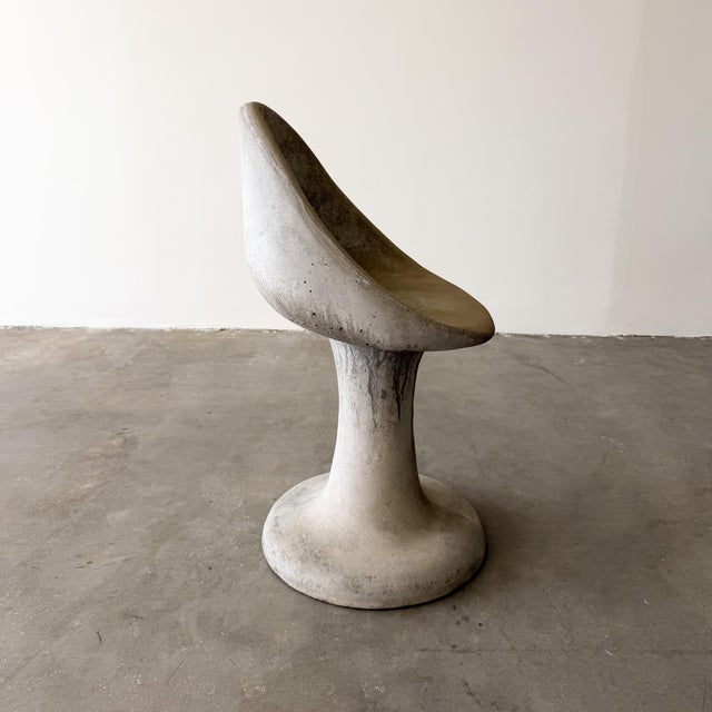 Vintage 1970s Willy Guhl Brutalist Concrete Tulip Chairs Set of 4 Unmarked For Sale - Image 14 of 16