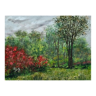 Nature Holds the Key Acrylic Landscape Painting 6" X 8" Wall Art Unframed For Sale