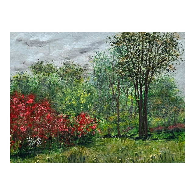 Nature Holds the Key Acrylic Landscape Painting 6" X 8" Wall Art Unframed For Sale