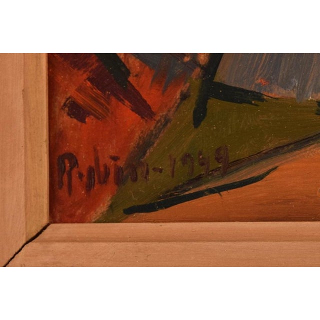 1940s Sven Rybin, Modernist Landscape, Early 20th Century, Oil on Board For Sale - Image 5 of 7
