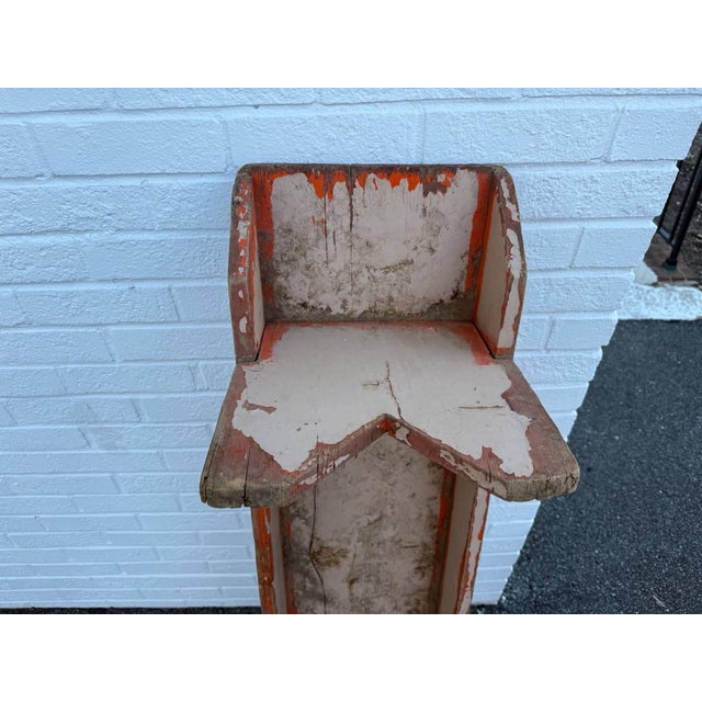 Antique Early American Rustic Style Painted Bench For Sale - Image 14 of 15