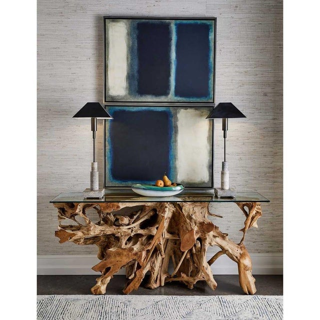 Not Yet Made - Made To Order Travertine/Bronze Lamp For Sale - Image 5 of 7