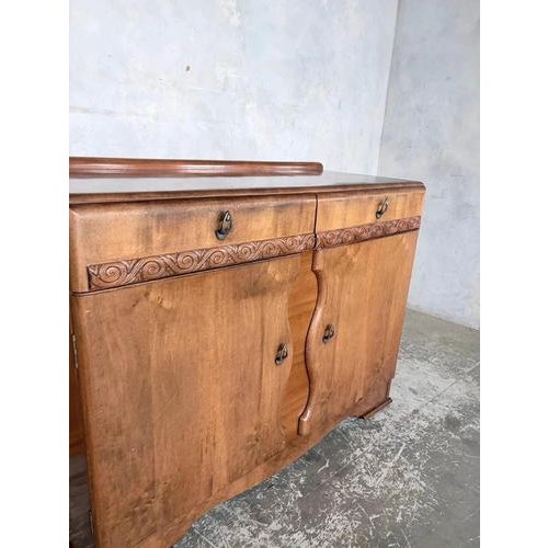 Brown Art Deco Walnut Sideboard with Drinks Cabinet, 1930s For Sale - Image 8 of 11