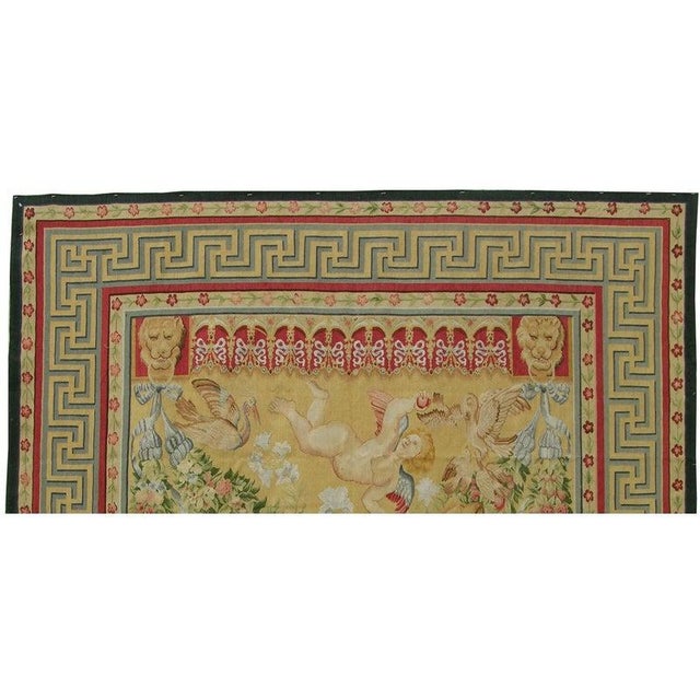 19th Century Vintage Tapestry Depicting Angels For Sale - Image 5 of 9