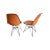 Vintage Orange Fiberglass Chairs by Eames, Set of 2, in None conditions. Designed 1960 to 1969
