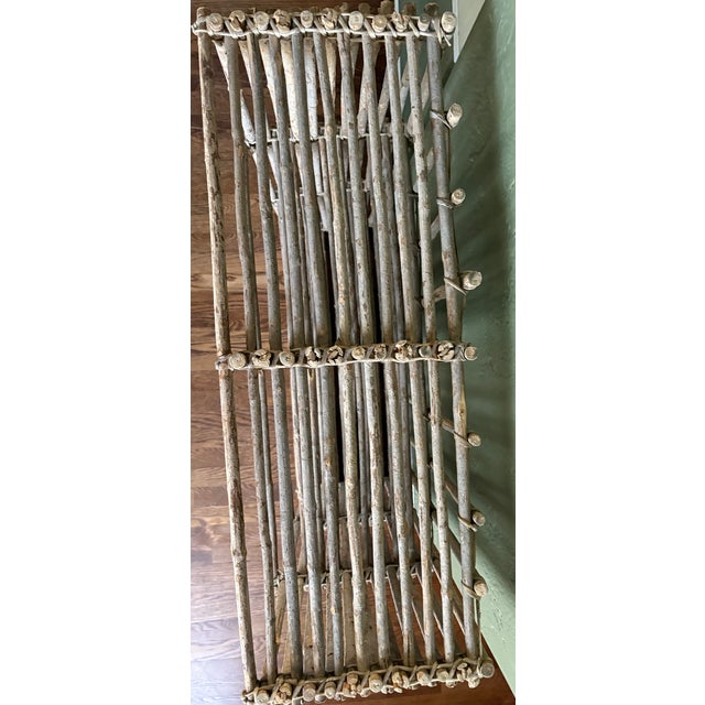 Wood 20th Century American Adirondack-Style Shelving Unit For Sale - Image 7 of 15