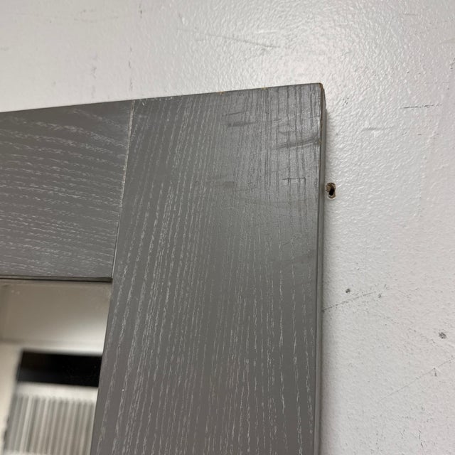 Wood Cb2 Hanging/Leaning Gray Floor Mirror For Sale - Image 7 of 12