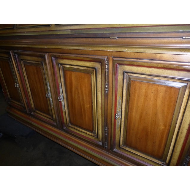 Vintage French Drexel China Hutch With Drop Leaf Drawer Chairish