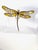 Art Nouveau Antique Plique-À-Jour Dragonfly Brooch With Gold and Gemstones For Sale - Image 3 of 15