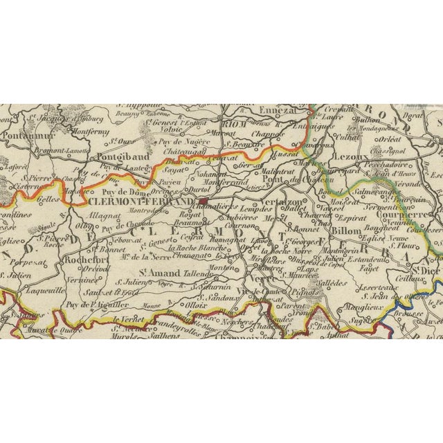 Antique Map of Puy-De-Dôme by Vuillemin, 1850 For Sale - Image 5 of 12