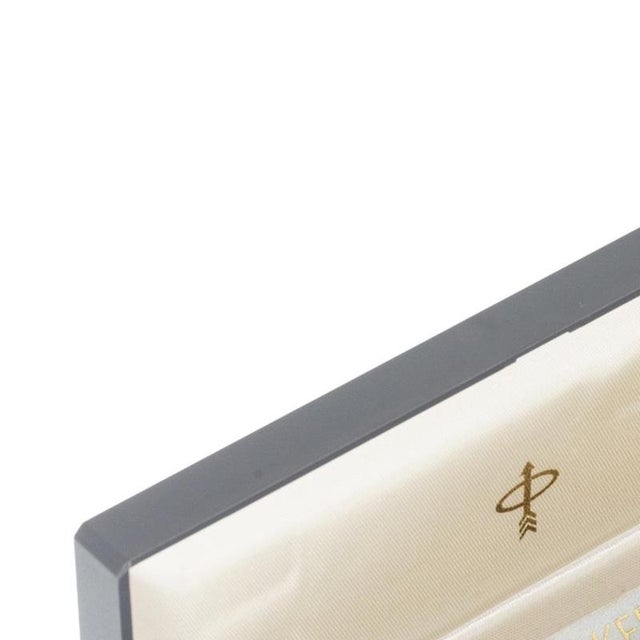 Parker pen set. France; 1980s; model 180 'Classic' in case; consisting of a fountain pen with a reversible steel and gold...