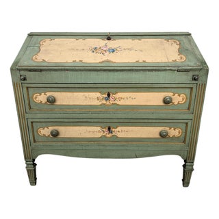 Antique Italian Tuscany Country Painted Wooden Commode, 1890s For Sale