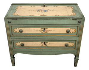 Antique Italian Tuscany Country Painted Wooden Commode, 1890s