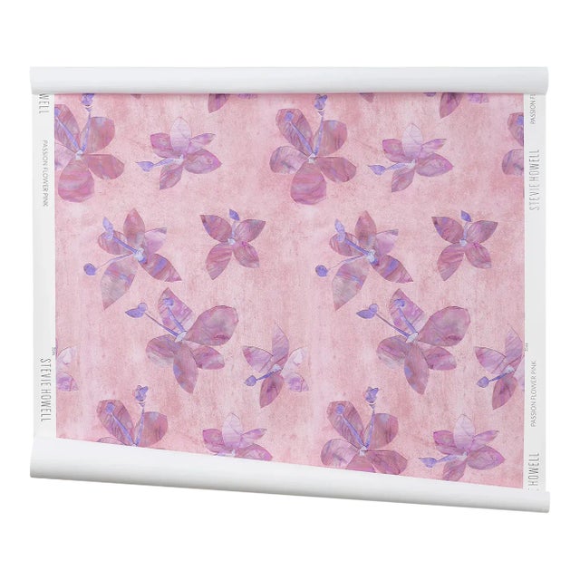 Passion Flower Pink Wallpaper For Sale