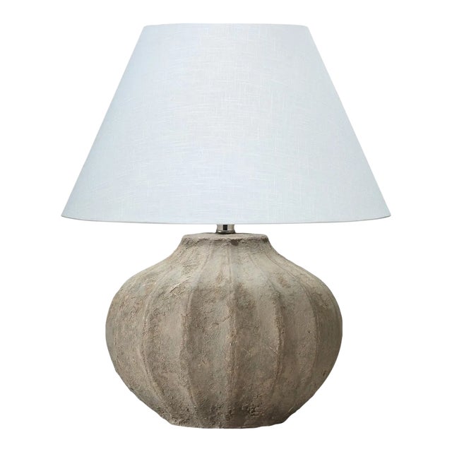 Jamie Young Clamshell Ceramic Table Lamp For Sale