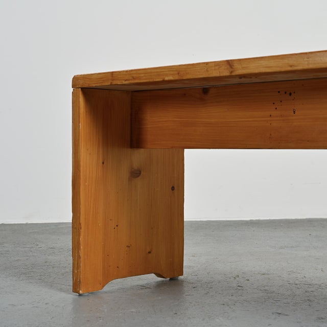 Wood Large Pine Bench, France, 1970s For Sale - Image 7 of 10