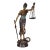 Lady Justice, Cast Bronze Tabletop Statuette with Scales and Sword For Sale