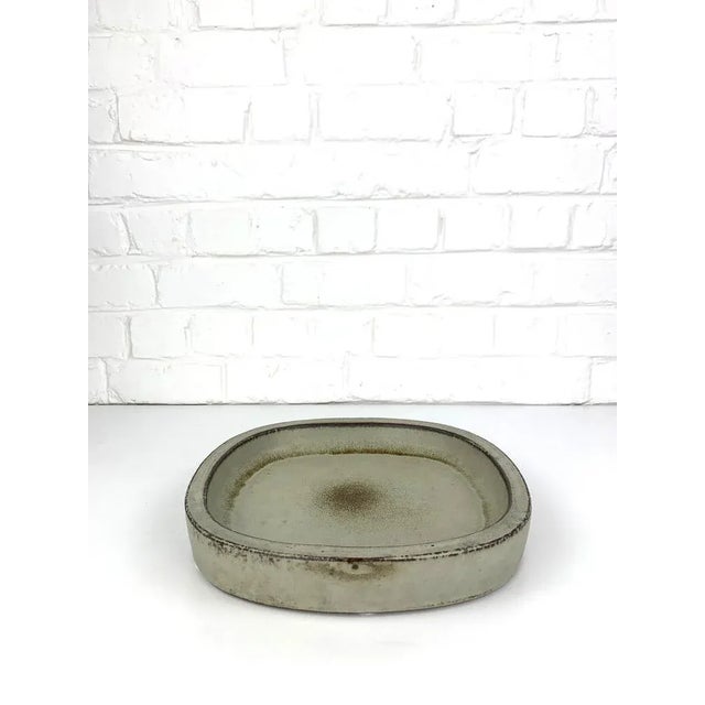 Mid-Century Modern Large Danish Ceramic Dish Bowl by Per Linnemann-Schmidt for Palshus, 1960s For Sale - Image 3 of 12