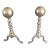 Brass Andirons With Ball Motife -A Pair For Sale