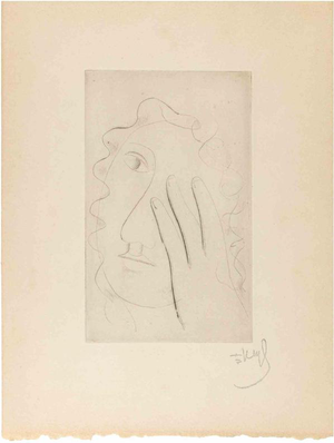 Fernand Léger, Head of a Woman, 1949, Etching