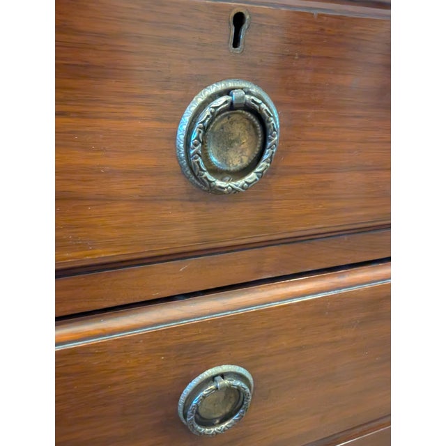 Antique Victorian Solid Cherry Dressing Chest With Triple Mirrors, C. 1880–1900 For Sale - Image 4 of 7