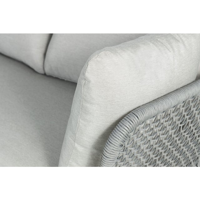 Wood Cypress Teak Wood 2-Piece Left Arm Chaise Outdoor Sectional - Gray For Sale - Image 7 of 13