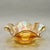 Antique Imperial Glass “Optic Flute” Marigold Carnival Glass Ruffled Bowl For Sale - Image 4 of 7