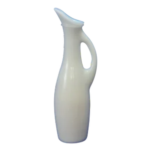 White Glass Pitcher Vase