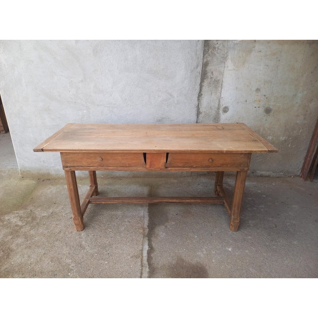 Antique Beech Farmhouse Table For Sale - Image 17 of 17