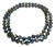 1950s Signed Vogue Chocolate Brown Aurora Borealis Double-Strand Necklace With Rose Clasp For Sale