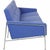 Arne Jacobsen 3303 3-seater sofa upholstered in original blue fabric, and with a chromed steel frame. The sofa is from...